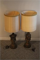 Two Gold Lamps