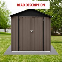 6' x 4' Outdoor Storage Shed  Large Metal Shed