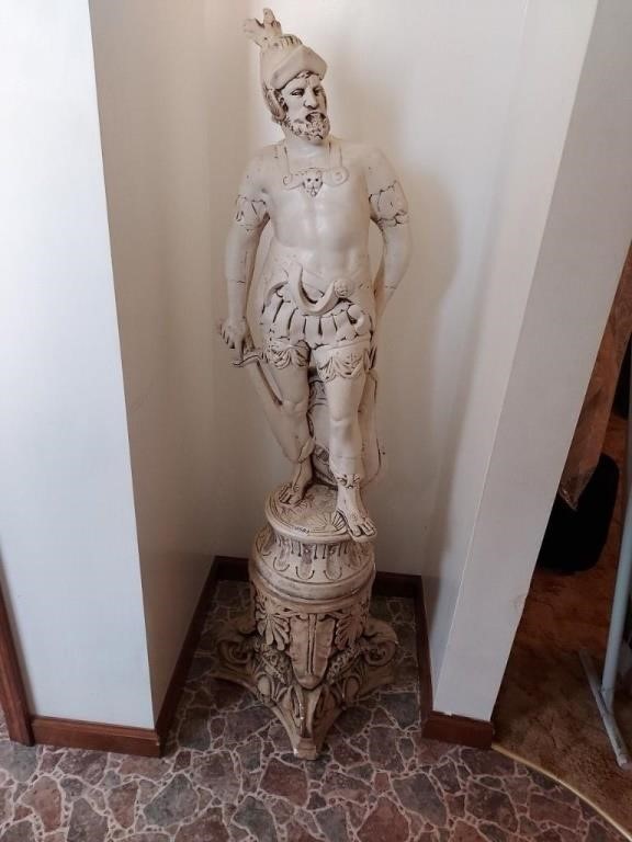2pc Porcelain Material Roman Soldier Statue.