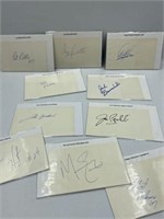 10 NHL HOCKEY PLAYERS SIGNED INDEX CARDS