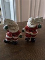 Vintage Santa / Christmas S&P Shakers