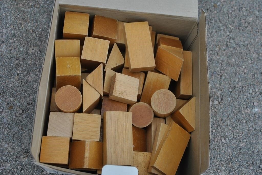 Box of wooden blocks