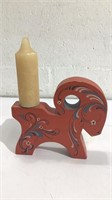 Swedish Hand Painted Horse Candle Holder M16C