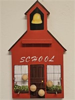 Red 1-Room Schoolhouse Sign