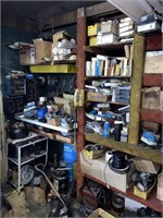 CONTENTS OF GARAGE WALL INCLUDING CAM SHAFTS,