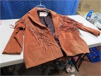 vintage SCHOTT Western Wear sz12 Leather Coat NICE