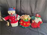 Christmas decorations.  Soft stand-up figures