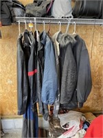 Clothing hanging on rack