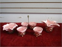 (5)Mid century California Pink pottery pieces.