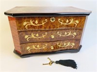 3 Level - 2 Drawer Plus Top Tray Fine Jewelry Box