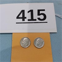 1964-P and 1964-D Roosevelt Dimes