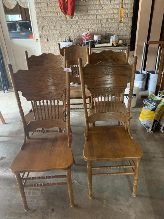 (5) Matching Wooden Dining Chairs