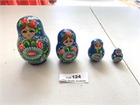 Set of Vintage Russian Nesting Dolls