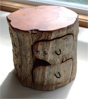 Pan Craft Log Jewelry Box