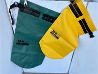 Yellow & green dry bags