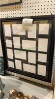 Wall hanging display case, has a grid for