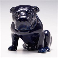 Royal Doulton Titanian Dark Blue Bulldog Figurine.