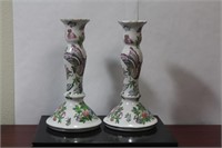 A Pair of Decorative Chinese Candle Holders