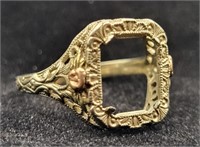 VTG 14k Filigree Ring Setting  - No Stone