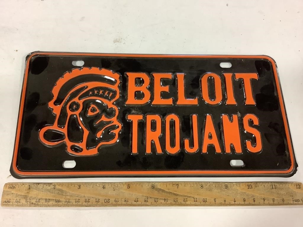 Beloit Trojan Booster license plate