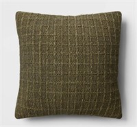 Oversized Marled Knit Square Throw PillowDark Gree