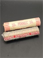 2 Rolls of Lincoln Cents 70's?