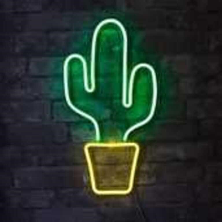 Neon Cactus Wall Sign