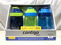 Contigo Kids Set Of 3 Water Bottles (pre-owned)