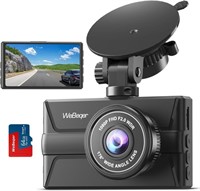 $60 Webeqer Dash Cam Front 1080P with Free 64G SD