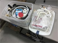 Plastic tote of plumbing