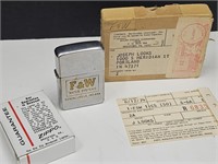 Vintage Kendlesville IND ADV  Zippo Lighter w Boxe