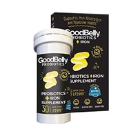 GoodBelly Probiotic Plus Iron Supplement Capsules,