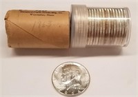 Bank Wrapped Roll of 1963 Halves BU; Roll of 1964