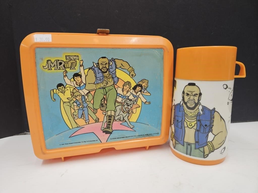 Mr T  Plastic Lunch Box w Thermos NO HANDLE