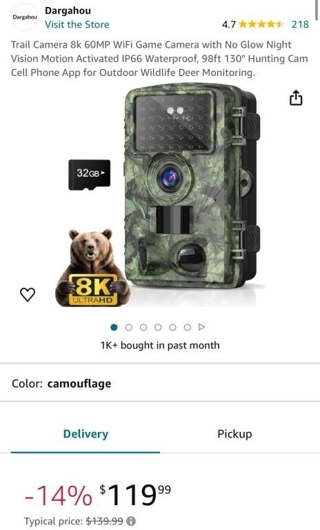 TRAIL CAMERA (OPEN BOX, POWERS ON)