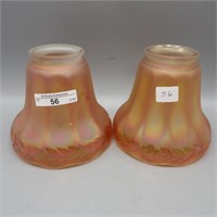 2 mari. Floral Etched 4.25" shades w/2" fitters