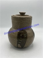 Stoneware Vase With Lid