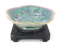 Chinese Famille Rose Style Export Bowl & Stand