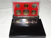 1981 (S) 6 pc. proof coin set in orig. case