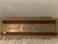 "BLESS OUR HOUSE" TIN SIGN