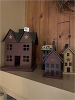 6"-11" WOODEN HOUSES AND OTHER MATERIAL