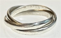 Sterling silver interlocking rings