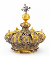 German Silver Gilt Crown