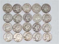 20 Silver Washington Quarters