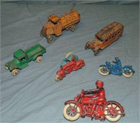 Assorted Cast Iron Toy Vehicle Lot