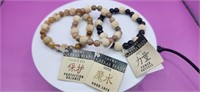 Lot of 3 Luck Karma Beads Bracelets