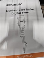 Outdoor yard stake digital timer