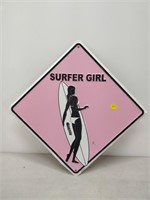 Ronjon surf girl tin sign- 16'' tall