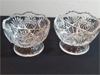 2pc Antique Bryce Higbee Fan Daisies Berry Bowl