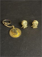 Vintage Bob Hope Cuff links and keychain